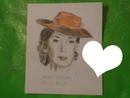 Mary poppins Emily Blunt avec coeur dessin fait par Gino Gibilaro