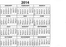 kalendář 2014