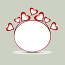 corona de corazones, rojo, una foto