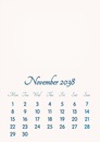 November 2038 // 2019 to 2046 // VIP Calendar // Basic Color // English