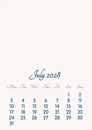 July 2028 // 2019 to 2046 // VIP Calendar // Basic Color // English