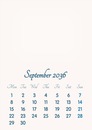 September 2036 // 2019 to 2046 // VIP Calendar // Basic Color // English