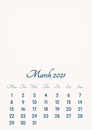March 2021 // 2019 to 2046 // VIP Calendar // Basic Color // English