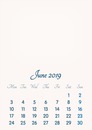 June 2019 // 2019 to 2046 // VIP Calendar // Basic Color // English