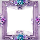 cadre fleurie violet