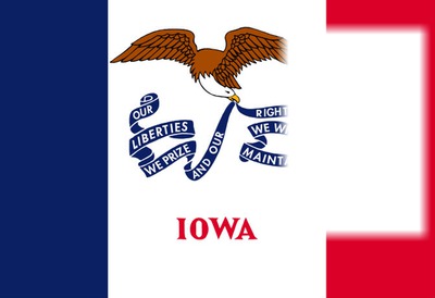 Iowa flag Photomontage