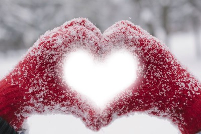 Herz im Schnee Фотомонтаж