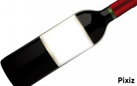 Bouteillede vin rouge Montaje fotografico