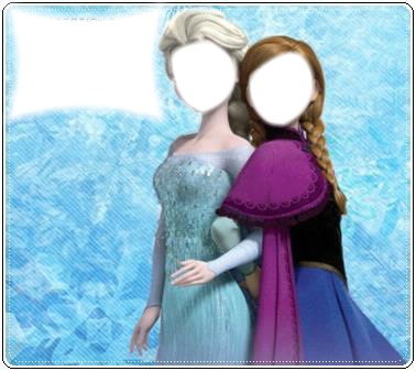 Elsa y Ana de Frozen フォトモンタージュ
