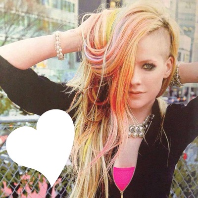 Hello Kitty-Avril Lavigne フォトモンタージュ