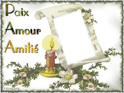 Paix  Amour Amitie Fotomontáž