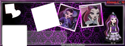 ever after high raven queen Photo frame effect
