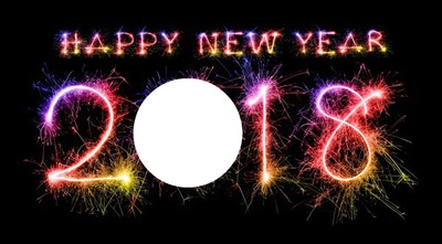 happy new year 2018 Fotomontaža