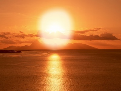 puesta del sol Valokuvamontaasi
