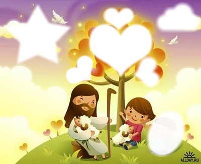 Jesus e as crianças Fotomontaż