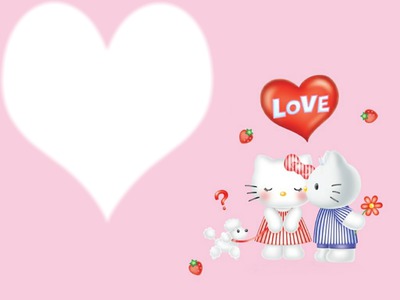 Hello Kitty Love フォトモンタージュ