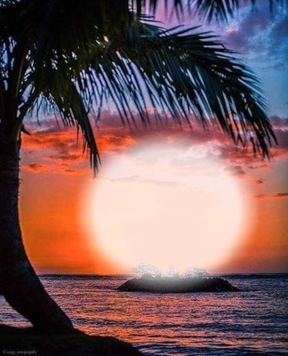 coucher de soleil Photomontage