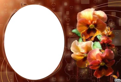 Carte orchidée Photomontage