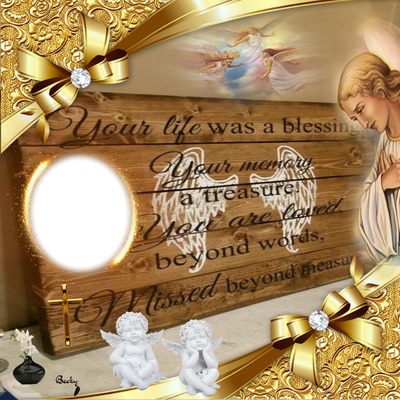 YOUR LIFE WAS A BLESSING Photo frame effect
