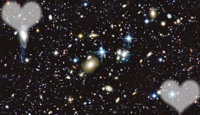 galaxie coeur Fotomontaža
