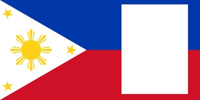 Philippines flag Photomontage