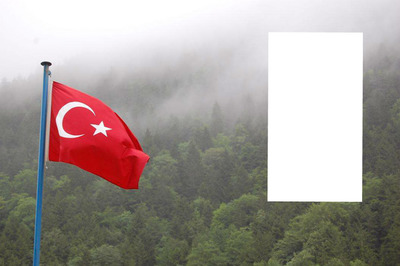 türk bayragı Fotomontāža