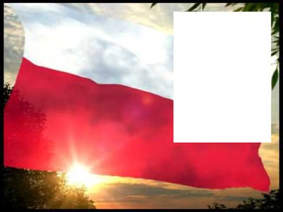 Poland flag Фотомонтаж