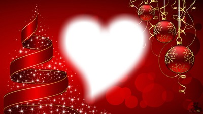 Hearts and Christmas フォトモンタージュ