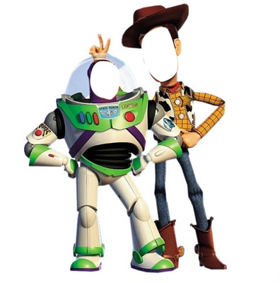 Buzz et Woody フォトモンタージュ