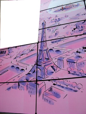 Fresque Paris -Tour Eiffel-une photo Photo frame effect