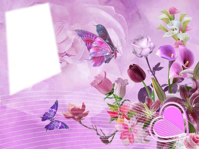 Fleur papillon Fotomontage
