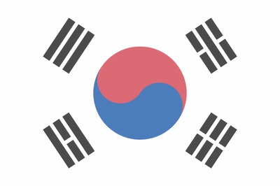 Korea flag Photomontage