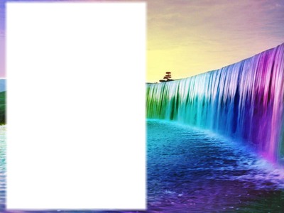 cascada multicolor Fotomontage