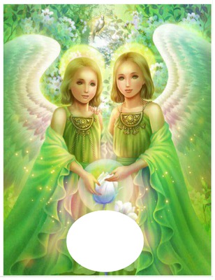 twin angels Photo frame effect
