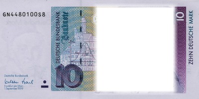 10 Deutsche Mark フォトモンタージュ
