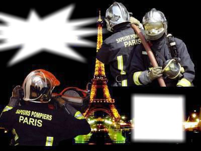 pompier de paris Montaje fotografico