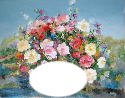 bouquet de fleurs フォトモンタージュ