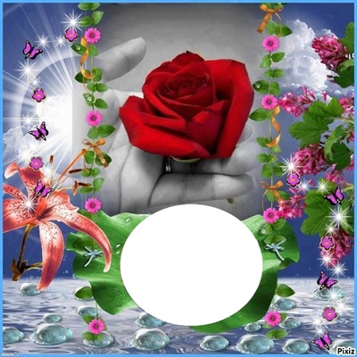 Cadre rose Fotomontage