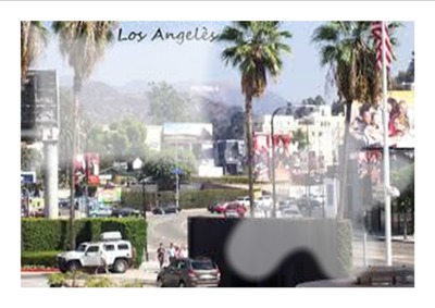los angeles city Photo frame effect
