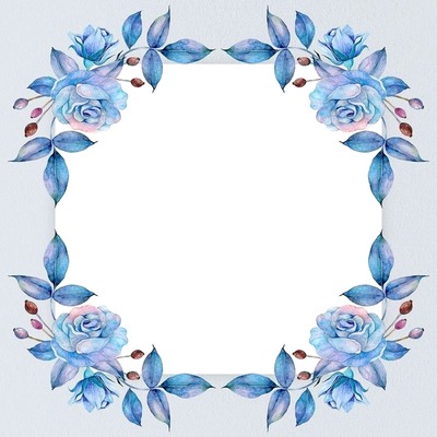 Bleu rose Fotomontáž