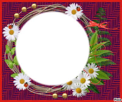 couronne de fleurs Fotomontaža