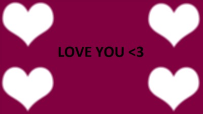Love you (4 cadres) Fotomontasje