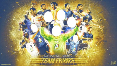 TEAM HAND FRANCE MONDIAL 2015 Fotomontage