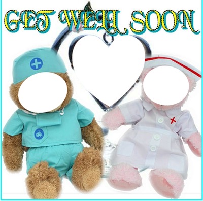 get well soon Photo frame effect