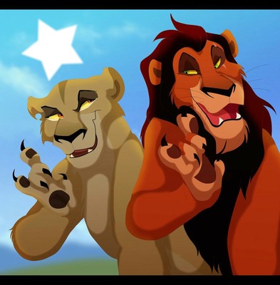lion king Zira and Scar Photo frame effect