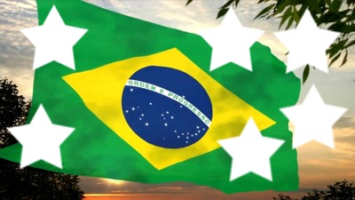 Bandera de Brasil Fotomontaż
