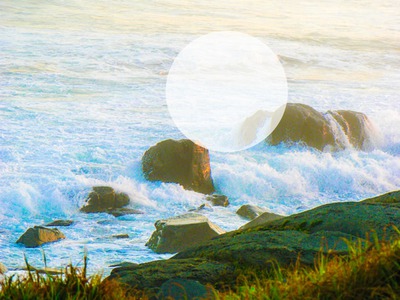 Sunshine on sea Photo frame effect