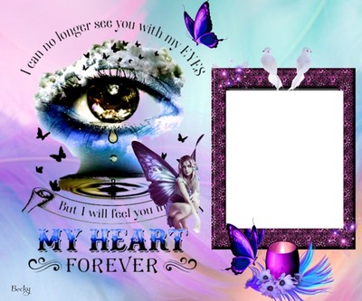 FEEL YOU IN MY HEART FOREVER Photo frame effect