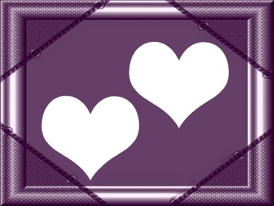double heart Photo frame effect