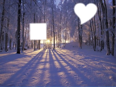 Winter Photo frame effect